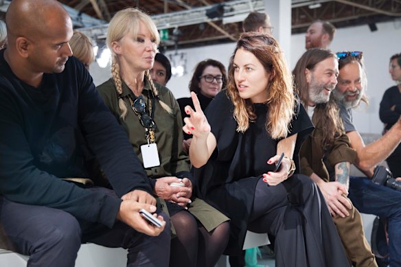 Kym Ellery at her Paris Fashion Week show.
