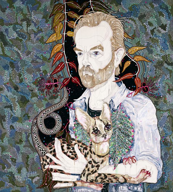 The Archibald Prize 2013 Del Kathryn Barton, Hugo Watercolour, gouache and acrylic on canvas  200 x 180cm