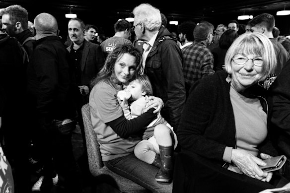 Labor supporters after Albanese left the stage.