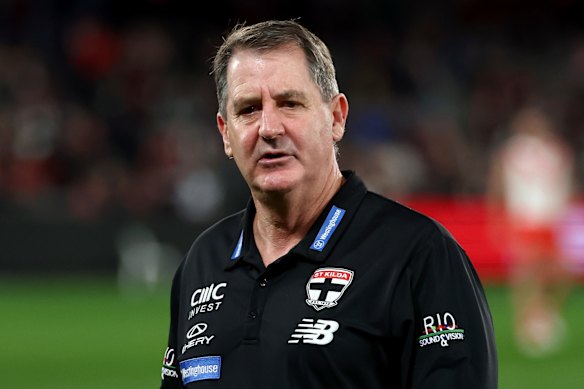 Hoping for a wildcard berth: St Kilda coach Ross Lyon.