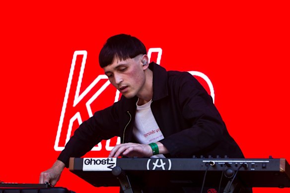 Kllo, a collaboration between Melbourne cousins Chloe Kaul and Simon Lam, on the Future Classic Stage.