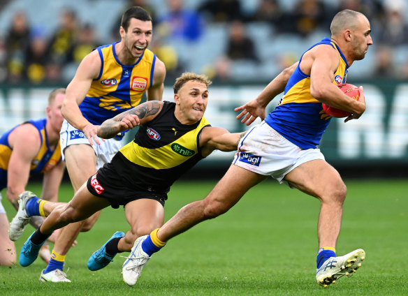 Working hard: Shai Bolton and Dom Sheed were prime movers at the MCG.