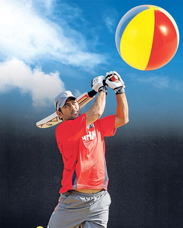 By the end of his innings of 224, M. S. Dhoniwas seeing the ball pretty well at Chennai. Probably something like this.