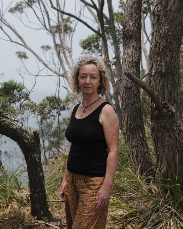 Artist Penny Lovelock when she lost her home during the New Year’s Eve 2019 bushfires.