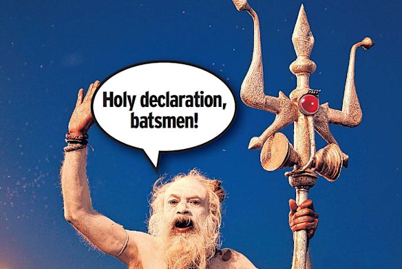 After Australia's declaration in Hyderabad.