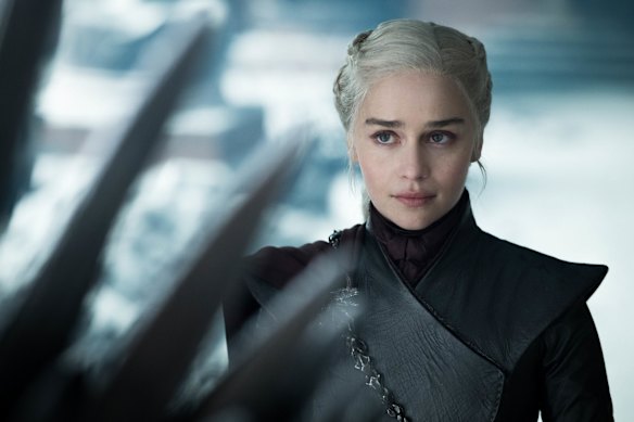 Emilia Clarke as Daenerys Targaryen in the final episode of Game of Thrones.