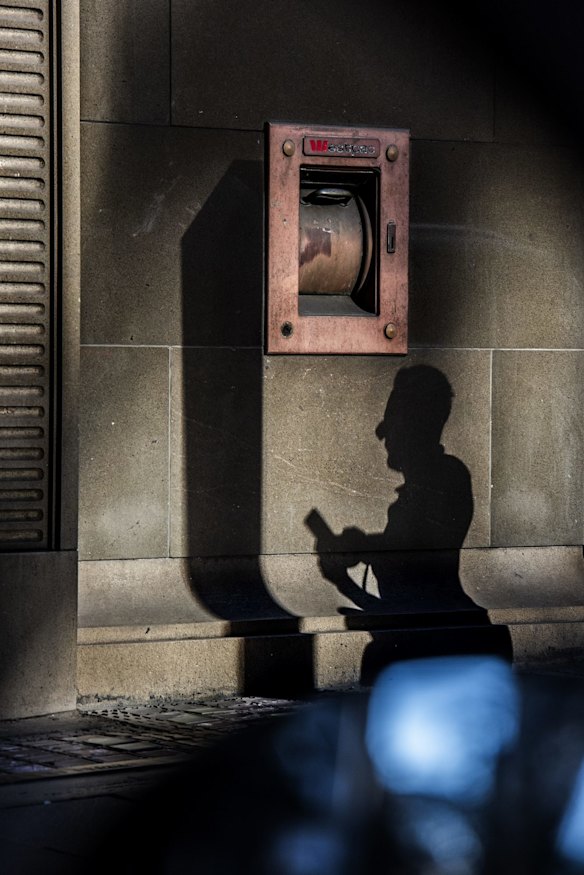 An old bank depository drop-off box in Sydney.