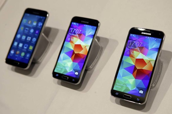 Samsung's Galaxy S5 flagship smartphones.