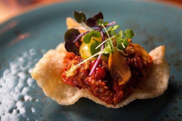 19 Sichuan beef tartare at West of Kin in Braybrook