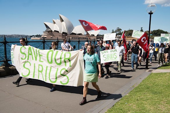 Save Our Sirius Protest Rally - protest march from Customs House to the Sirius Building in The Rocks.