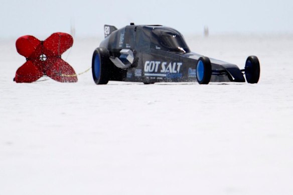 Bonneville blurs - speed week on Utah's salt plain.