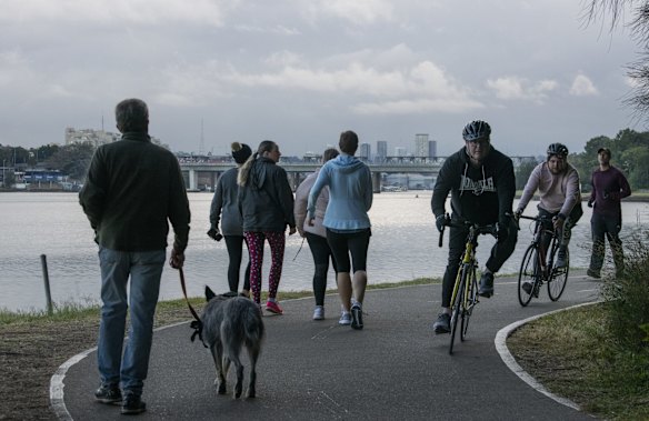 As restrictions on exercising outside ease, Inner West mayor Darcy Byrne has stern advice for walkers, runners and cyclists: stay away from the Bay Run.
