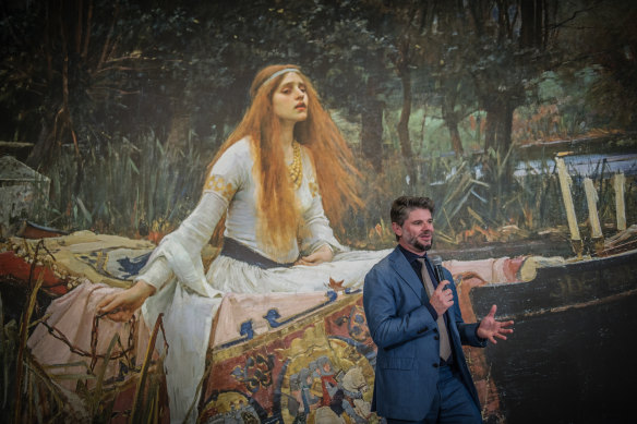 Nick Mitzevich at the launch of Love and Desire, the National Gallery of Australia's new blockbuster exhibition.