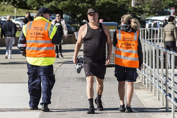 Bondi Beach during lockdown. 17th July, 2021.
