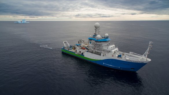 The CSIRO vessel, Investigator, heading to do research in Antarctica.
