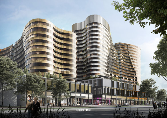 The apartments in Port Melbourne - in the Fishermans Bend renewal area - that developer David Joachim wants to build. 
