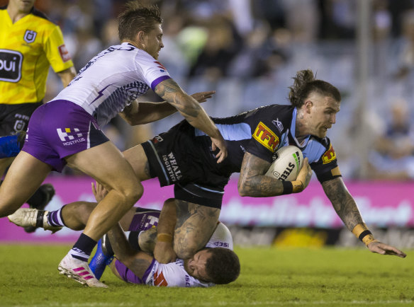 Back to No.1: Josh Dugan was a hit on his return to fullback against the Storm.