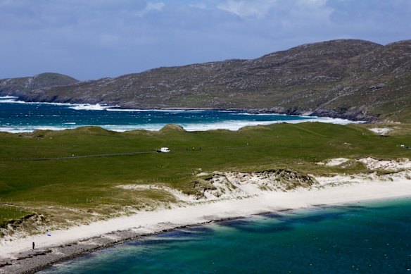 Vatersay Bay, Scotland: A good beach doesn't have to be tropical. If you can forgo the urge for a swim and instead just appreciate the beauty of pristine sand, grass-covered dunes, and the rugged, windswept hills that surround them, then you'll be in paradise at Vatersay Bay in Scotland's Outer Hebrides. This beautiful beach is linked to the Isle of Barra by a new causeway – however, that doesn't mean you're likely to encounter too many people at this far northern outpost.