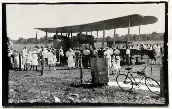 The Vickers-Vimy aeroplane manned by Captain Ross Smith and his companions in Australia in December 1919.