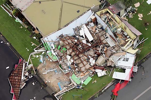 Cyclone Larry destruction