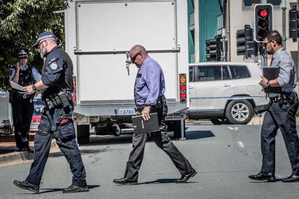 ACT police officers at Hall Best Lane, Gungahlin investigate the suspicious death of a 56-year-old man.  