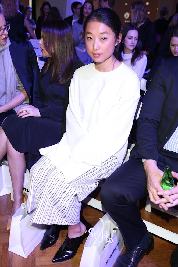 Fashion Stylist Margaret Zhang sits front row.
