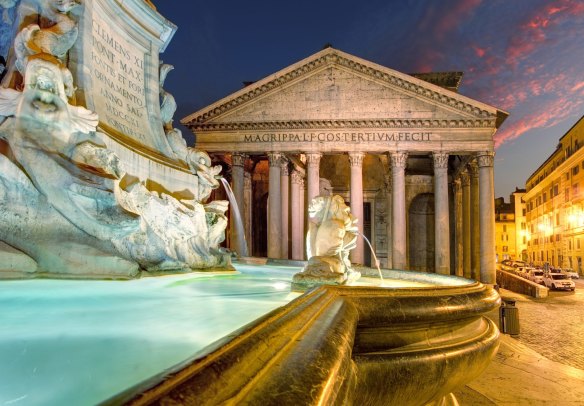 Pantheon by night, Rome.