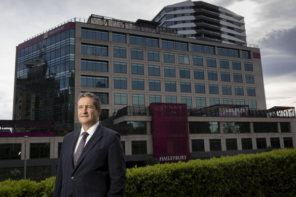 Haileybury principal Derek Scott outside the city campus.