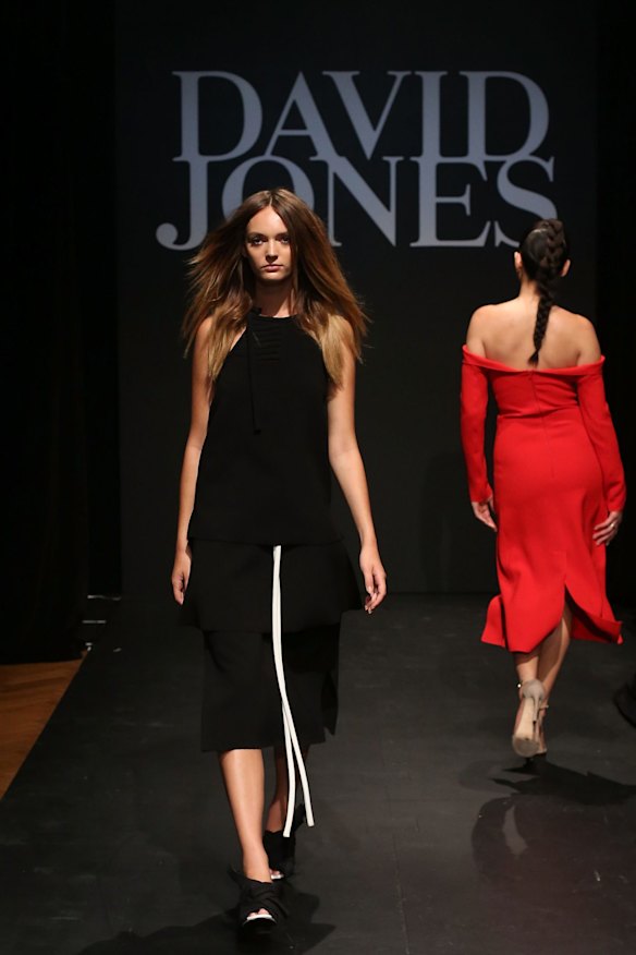 A model showcases designs by Ellery.