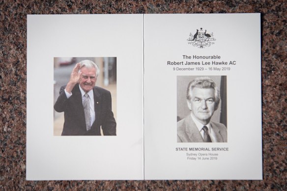 Memorial service of Bob Hawke at the Opera House. 