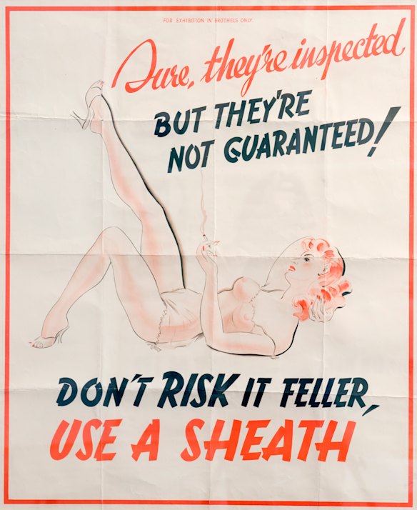 The “Don’t risk it feller” poster, from the early 1940s, is part of the City of Melbourne Art and Heritage Collection.