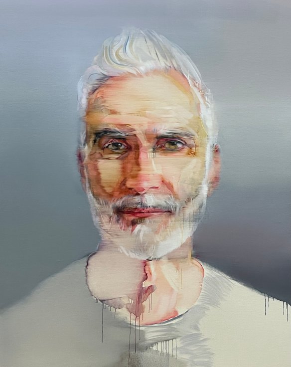 Julian Meagher’s rendition of Craig Foster at the Alternative Archibald and Wynne prize selection.