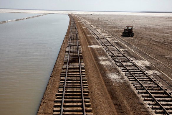 Baskunchak salt lakes of Russia