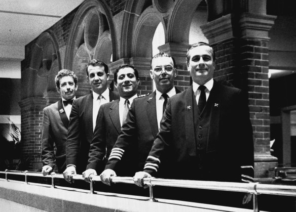 Left to right: Mel Fox, Gerard Glover, Victor Baraya, Tony James and Tony Facciolo.