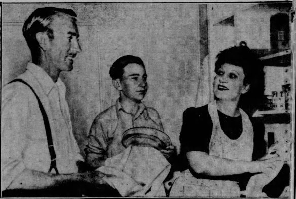 “I’ll be eternally grateful.” Phyllis May Wood, husband Robert, and son Maxwell, 13, in California in April 1947. Maxwell was generally described in the press as being 3 years old, not 13.