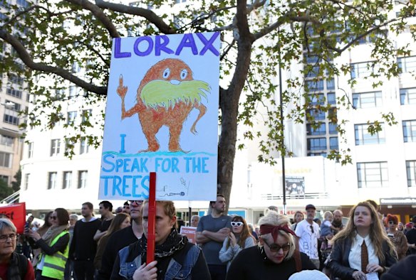 Protesters gather in Sydney's CBD to oppose the draconian laws and polices of NSW State Premier Mike Baird and his Liberal Government.