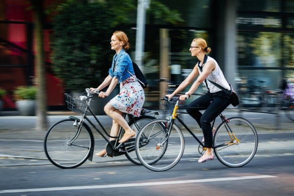 Cycling to work is one way to reduce your carbon footprint.