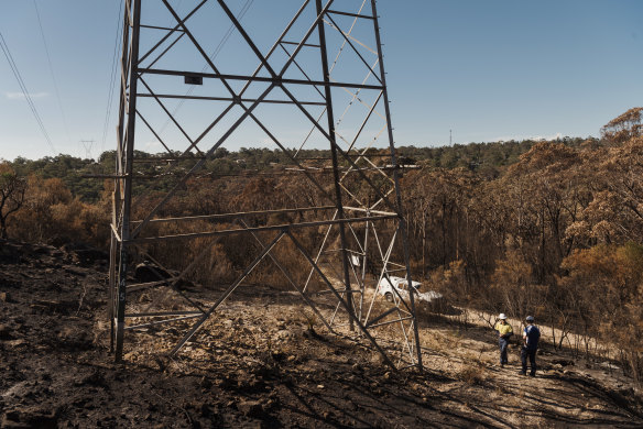The fires burnt bushland near the transmission lines, causing a number of brief power failures.