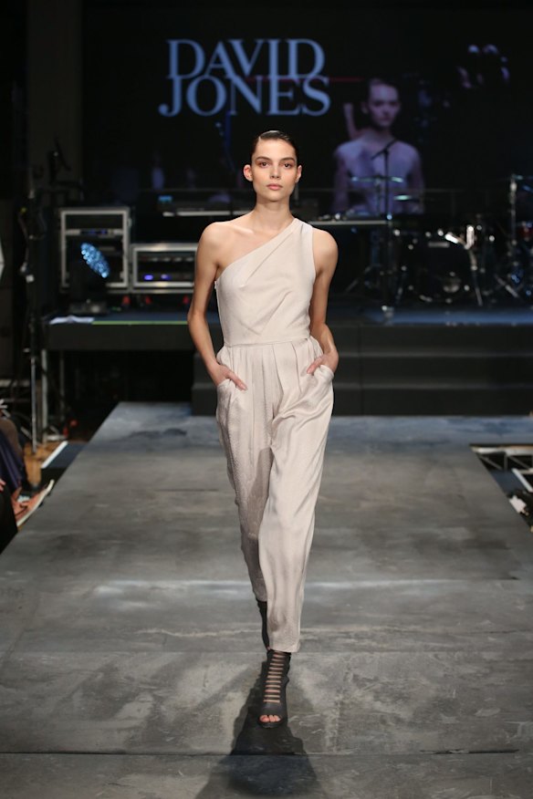 A model showcases designs by Ginger & Smart.