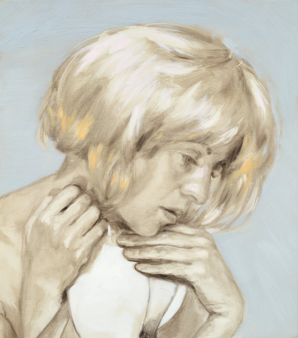 Sentimental Lady by Celeste Chandler. Oil on linen 45.5 x 40.6cm.