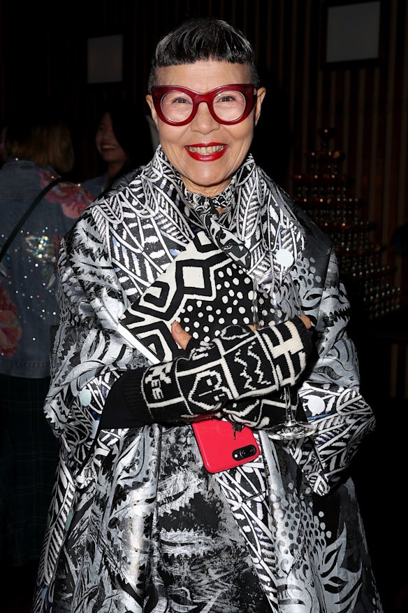 SYDNEY, AUSTRALIA - MAY 15: Jenny Kee arrives ahead of the Romance Was Born show at Mercedes-Benz Fashion Week Resort 19 Collections at Restaurant Hubert on May 15.