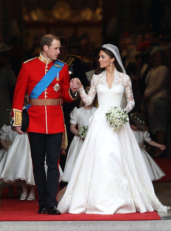 William and Catherine on their wedding day in April 2011. 