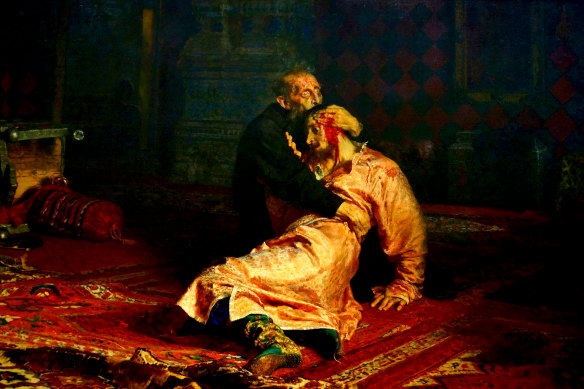 Ivan the Terrible and His Son Ivan on November 16th, 1581.
