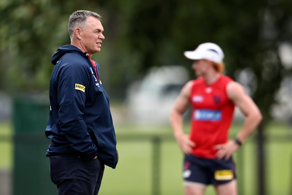 Under the pump: Melbourne’s GM of football performance Alan Richardson is at the centre of a meeting between the Demons and players’ partners.