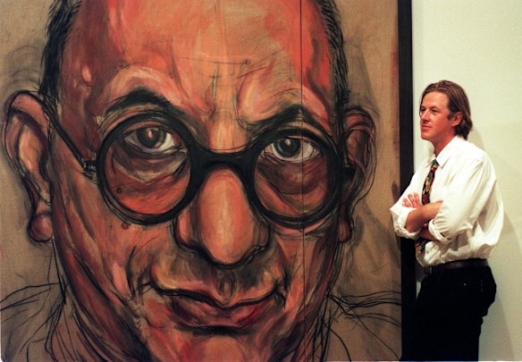 Lewis Miller winner of the 1998 Archibald Prize with his Portrait of Allan Mitelman No 3.