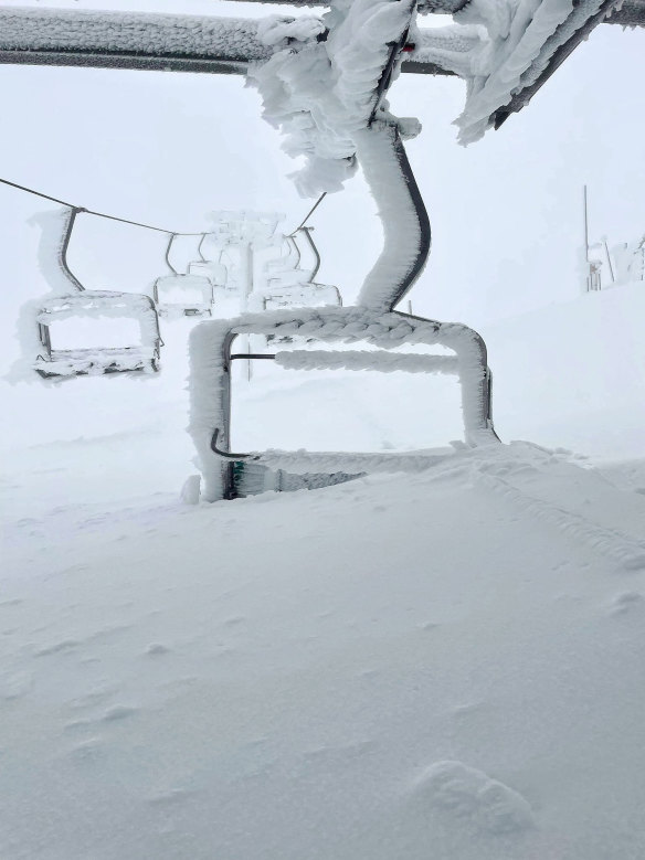 Mt Buller has broken its season-opening snow-depth record. 