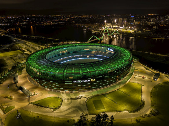 The crown of footy in WA: Perth's new stadium.
