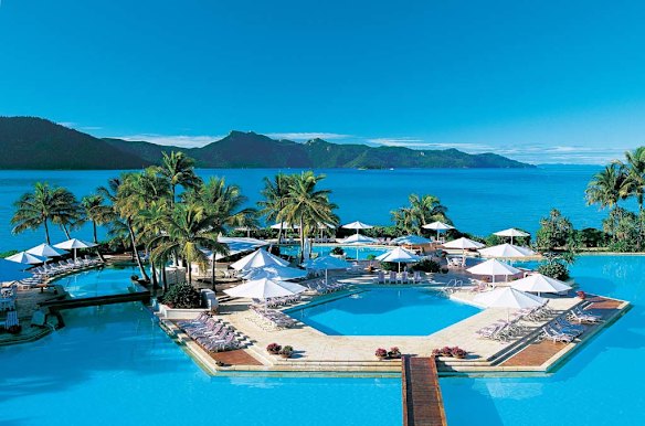 SWIM IN AUSTRALIA'S LARGEST. Hayman Island, Whitsunday Islands. This 16 hectare Queensland resort on its own island has a pool that is seven times the Olympic size pool.