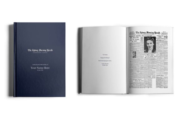 Every front page from your special date until now, collated and bound into premium, hard-cover book.