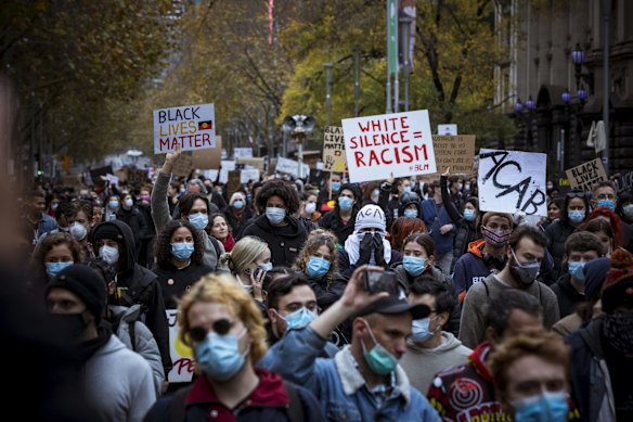 Black Lives Matter rally Melbourne.